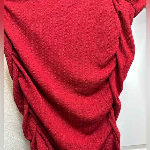 New CUPSHE Knit Dress Round Neck Elastic Waist Ruched SIZE Lg - Picture 8 of 9